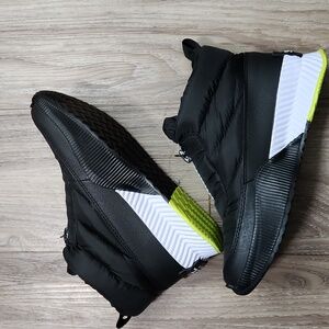 Sorel Black and White Ankle Boots with Green Accents - New Without Tags